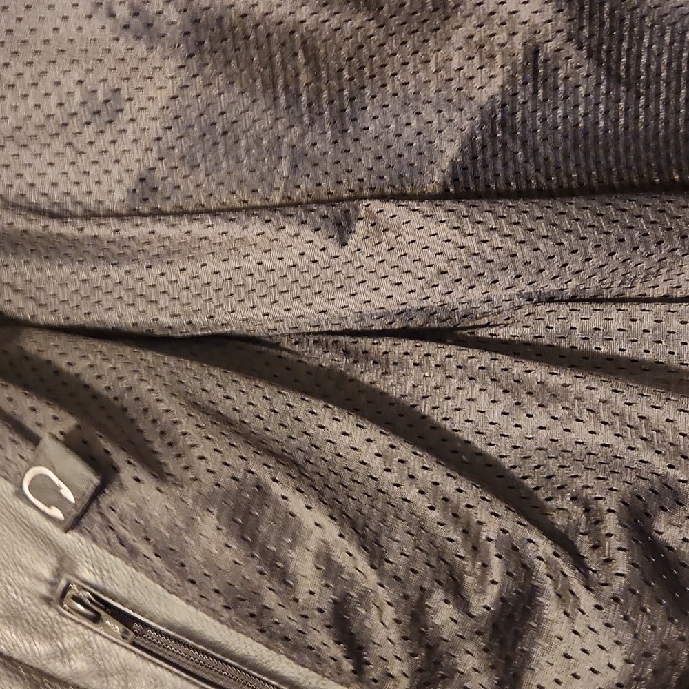 Harley-Davidson REFLECTIVE (I'M GLOWING) Black Leather Bomber Jacket - Picture 4 of 6